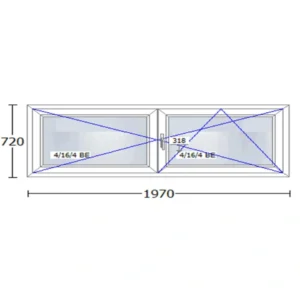 medidas Ventana PVC Blanca Cortizo Apertura Interior Abisagrada 70 V10