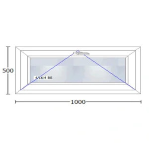 medidas Ventana PVC Blanca Cortizo Apertura Interior Abisagrada 70 V11