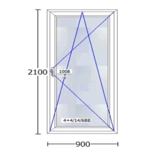 medidas Ventana PVC Blanca Cortizo Apertura Interior Abisagrada 70 V12