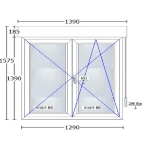 medidas Ventana PVC Blanca Cortizo Apertura Interior Abisagrada 70 V5