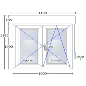 medidas Ventana PVC Blanca Cortizo Apertura Interior Abisagrada 70 V7